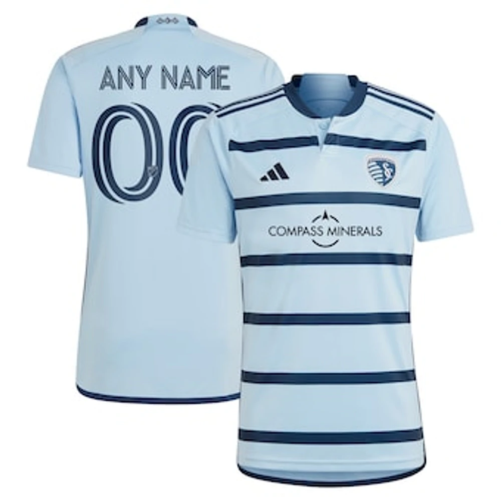 Men's adidas Light Blue Sporting Kansas City 2023 Hoops 4.0 Replica Custom Jersey