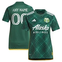 Women's adidas Green Portland Timbers 2023 Plaid Kit Replica Custom Jersey