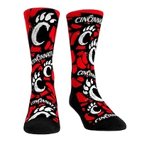 Unisex Rock Em Socks Cincinnati Bearcats Allover Logo & Paint Crew Socks