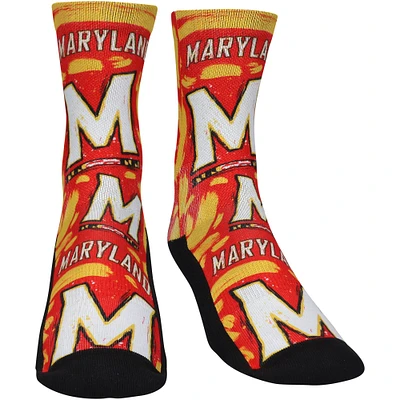 Unisex Rock Em Socks Maryland Terrapins Allover Logo & Paint Crew