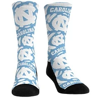 Unisex Rock Em Socks North Carolina Tar Heels Allover Logo & Paint Crew Socks