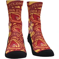 Youth Rock Em Socks Iowa State Cyclones Allover Logo & Paint Crew Socks