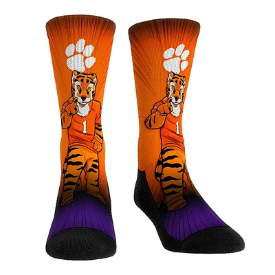 Rock Em Socks Clemson Tigers Mascot Pump Up Crew Socks