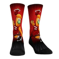 Rock Em Socks Miami Heat Mascot Pump Up Crew Socks