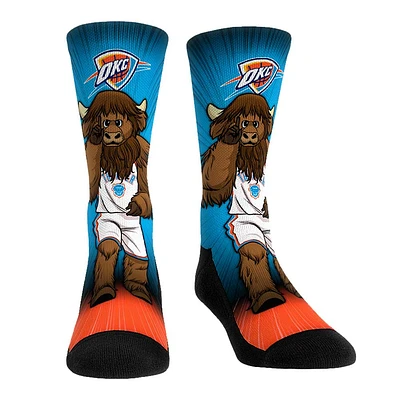 Rock Em Socks Oklahoma City Thunder Mascot Pump Up Crew Socks