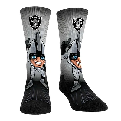 Rock Em Socks Las Vegas Raiders Mascot Pump Up Crew Socks