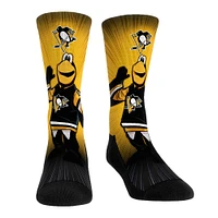 Rock Em Socks Pittsburgh Penguins Mascot Pump Up Crew Socks