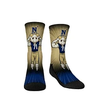 Youth Rock Em Socks Navy Midshipmen Mascot Pump Up Crew Socks