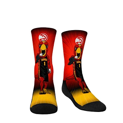 Youth Rock Em Socks Atlanta Hawks Mascot Pump Up Crew Socks