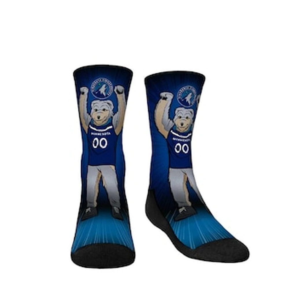 Youth Rock Em Socks Minnesota Timberwolves Mascot Pump Up Crew Socks