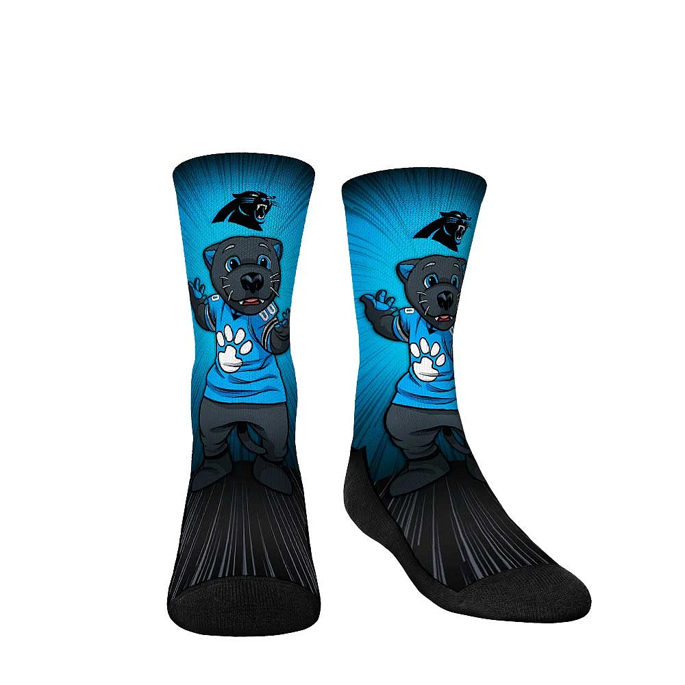 Youth Rock Em Socks Carolina Panthers Mascot Pump Up Crew Socks