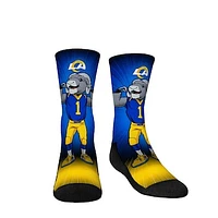 Youth Rock Em Socks Los Angeles Rams Mascot Pump Up Crew Socks