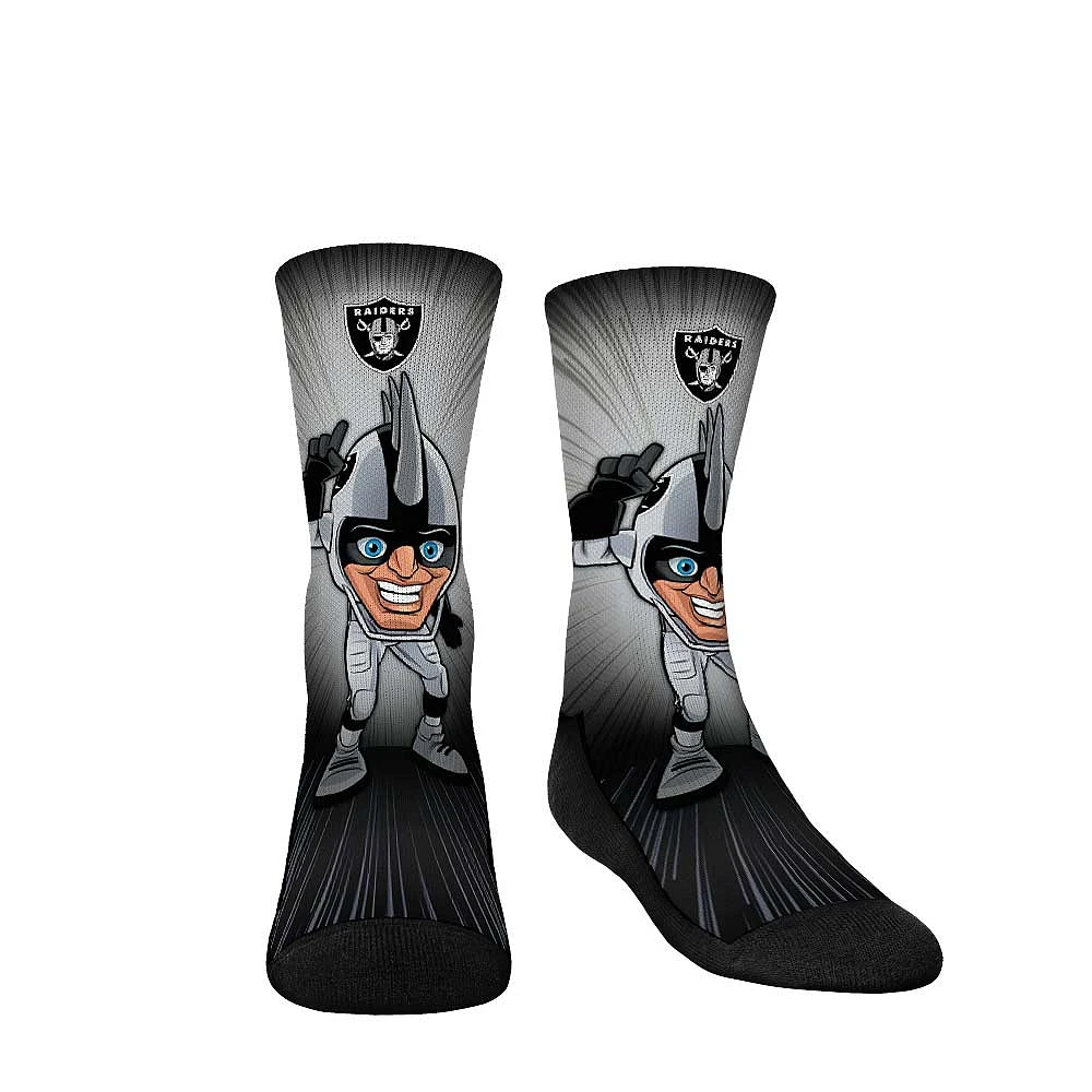 Youth Rock Em Socks Las Vegas Raiders Mascot Pump Up Crew Socks