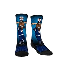 Youth Rock Em Socks Winnipeg Jets Mascot Pump Up Crew Socks