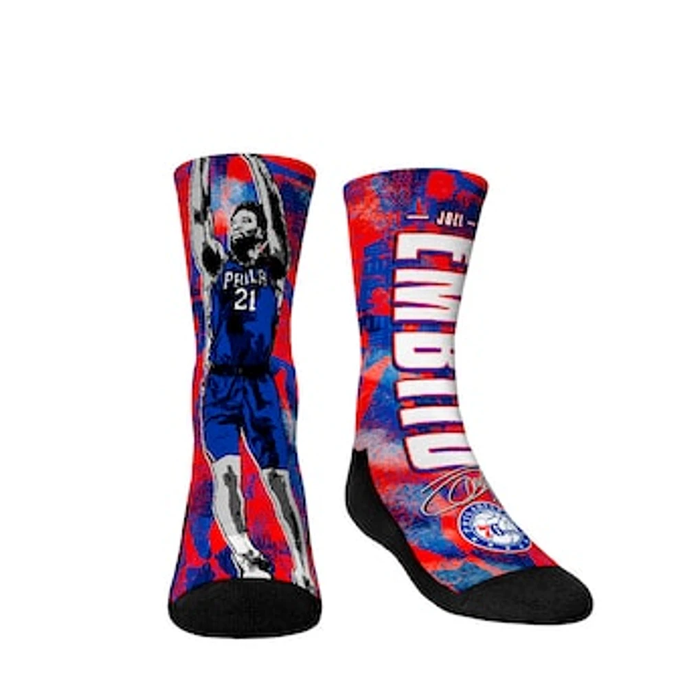 Youth Rock Em Socks Joel Embiid Philadelphia 76ers Big Player Crew Socks