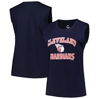 Women's Profile Navy Cleveland Guardians Plus Tank Top