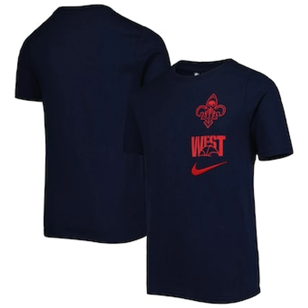 Youth Nike  Navy New Orleans Pelicans Vs Block Essential T-Shirt