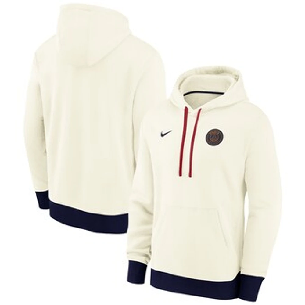 Men's Nike Cream Paris Saint-Germain NSW Club Fleece Pullover Hoodie