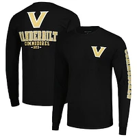 Men's Champion Black Vanderbilt Commodores Team Stack Long Sleeve T-Shirt