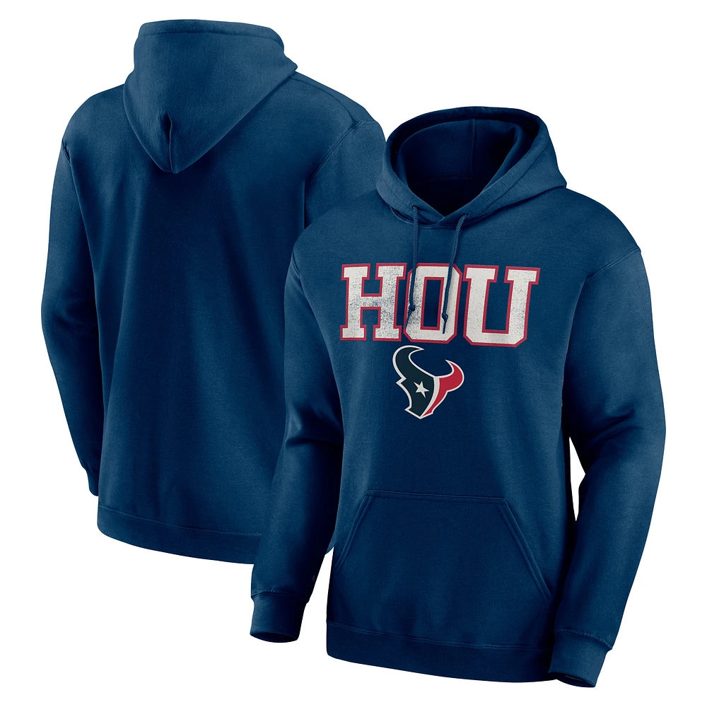 Men's Fanatics Navy Houston Texans Scoreboard Pullover Hoodie