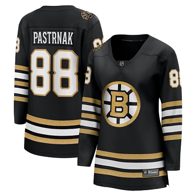 Women's Fanatics David Pastrnak Black Boston Bruins 100th Anniversary Premier Breakaway Player Jersey