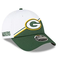 Men's New Era  White/Green Green Bay Packers 2023 Sideline 9FORTY Adjustable Hat