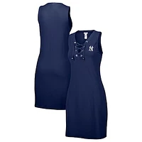 Women's Tommy Bahama Navy New York Yankees Island Cays Lace-Up Spa Dress