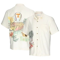 Men's Tommy Bahama Cream Tennessee Volunteers Paradise Fly Ball Camp Button-Up Shirt