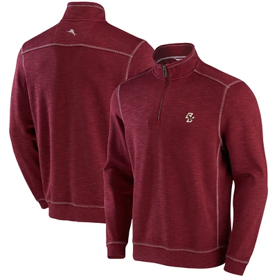 Men's Tommy Bahama Maroon Boston College Eagles Sport Tobago Bay Tri-Blend Half-Zip Jacket