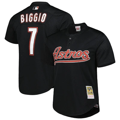 Men's Mitchell & Ness Craig Biggio Black Houston Astros Cooperstown Collection Mesh Batting Practice Jersey