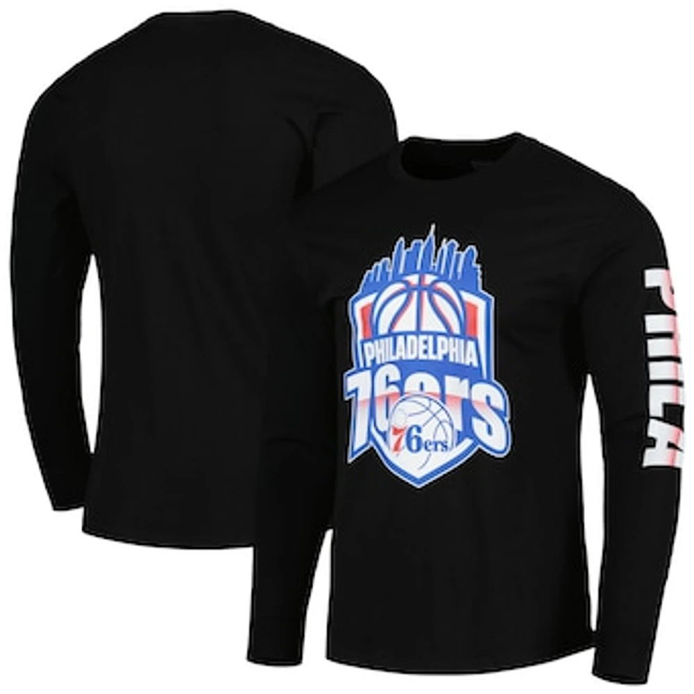 Unisex Stadium Essentials  Black Philadelphia 76ers NBA Crest Long Sleeve T-Shirt