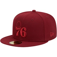 Men's New Era Red Philadelphia 76ers Color Pack 59FIFTY Fitted Hat