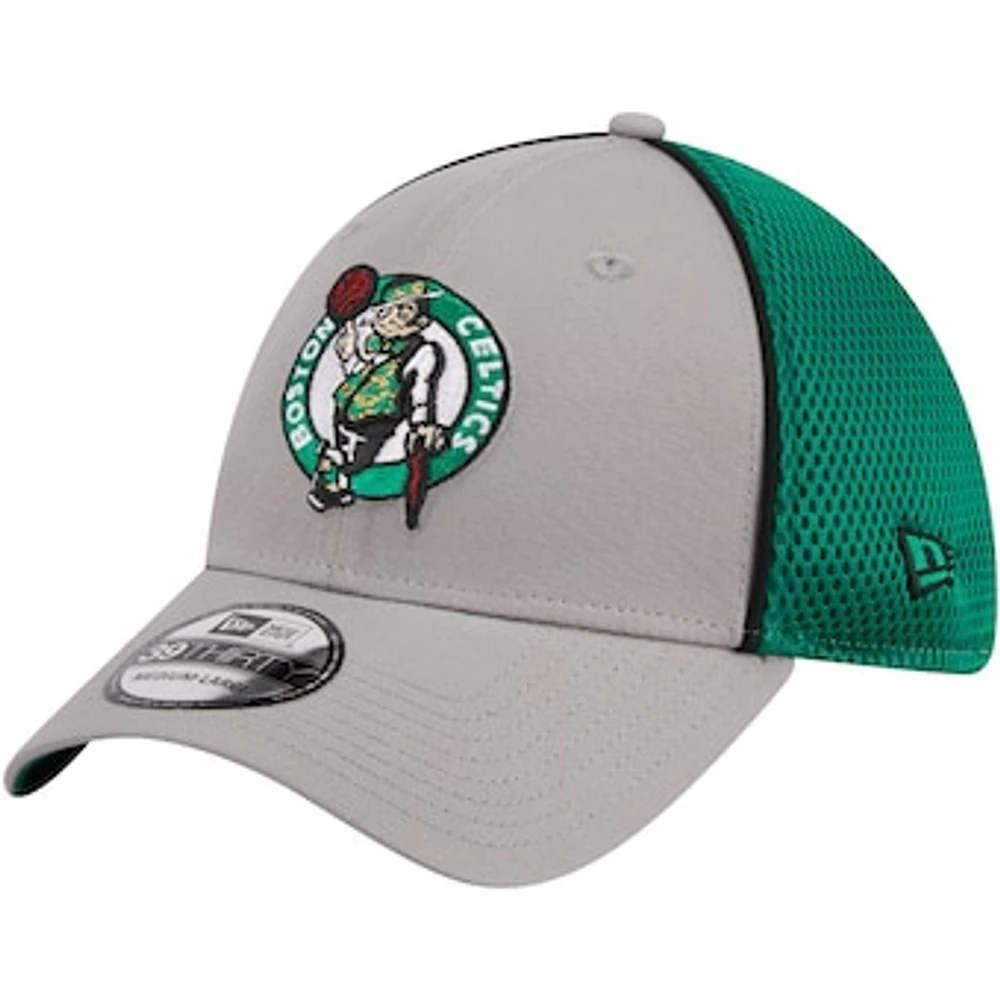 Men's New Era Kelly Green Boston Celtics Pipe 39THIRTY Flex Hat