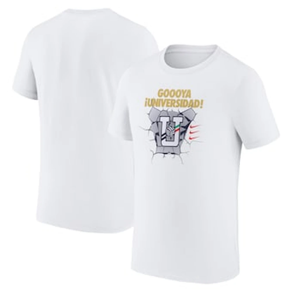 Men's Nike White Pumas Verbiage T-Shirt