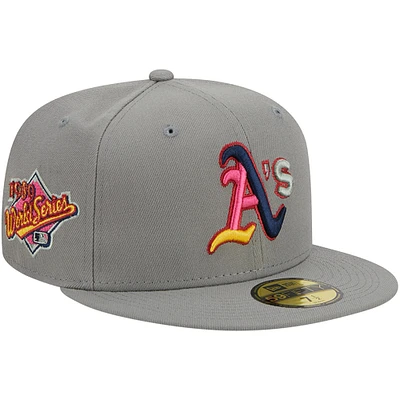 Men's New Era Gray Athletics Multi Color Pack 59FIFTY Fitted Hat