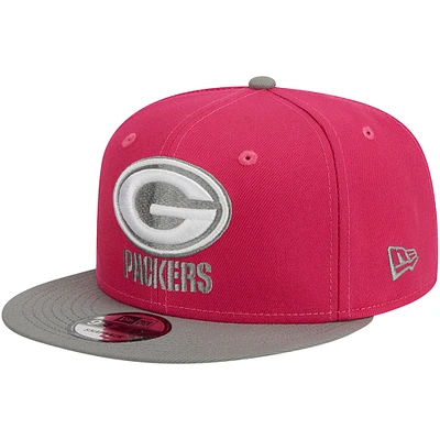 Men's New Era  Pink Green Bay Packers 2-Tone Color Pack 9FIFTY Snapback Hat