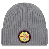 Men's New Era Gray Pittsburgh Steelers Color Pack Cuffed Knit Hat