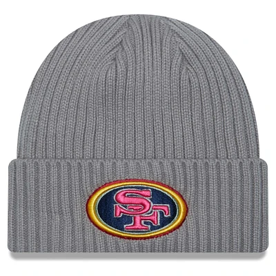 Men's New Era Gray San Francisco 49ers Color Pack Cuffed Knit Hat