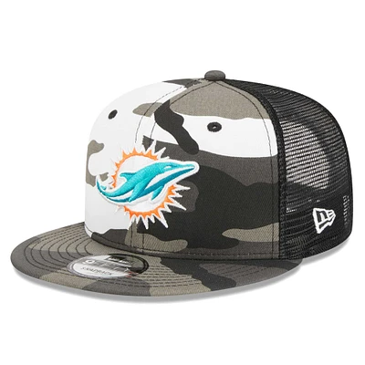 Men's New Era Camo Miami Dolphins Dark Trucker 9FIFTY Snapback Hat