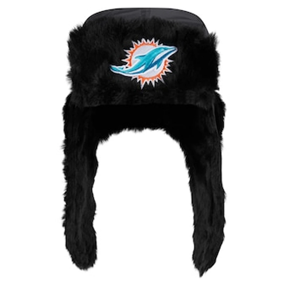 Men's New Era  Black Miami Dolphins Trapper Hat