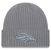 Men's New Era Gray Denver Broncos Color Pack Cuffed Knit Hat