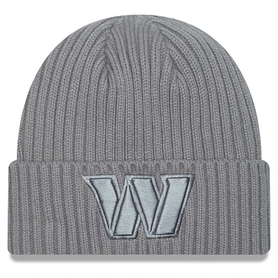 Men's New Era Gray Washington Commanders Color Pack Cuffed Knit Hat