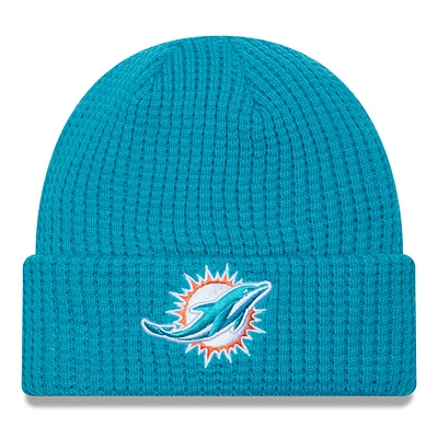 Men's New Era Aqua Miami Dolphins Prime Cuffed Knit Hat