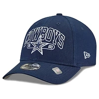 Youth New Era Navy Dallas Cowboys Outline 9FORTY Adjustable Hat