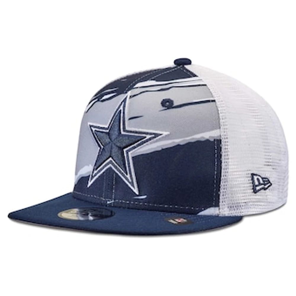 Youth New Era Navy Dallas Cowboys Tear 9FIFTY Trucker Snapback Hat