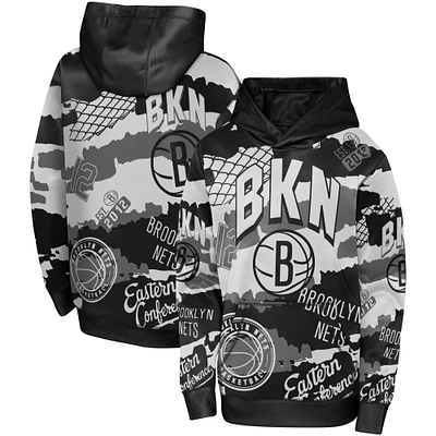 Youth Black Brooklyn Nets Over The Limit Pullover Hoodie