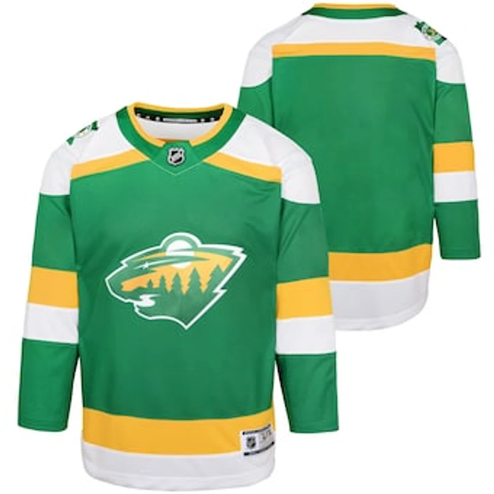 Youth  Green Minnesota Wild 2023/24 Alternate Premier Jersey