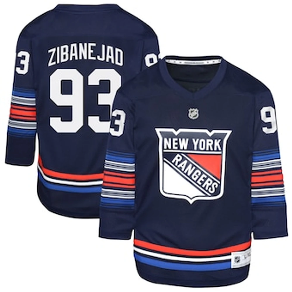 Youth Mika Zibanejad Navy New York Rangers Alternate Replica Player Jersey