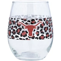 Texas Longhorns 15oz. Leopard Stemless Glass