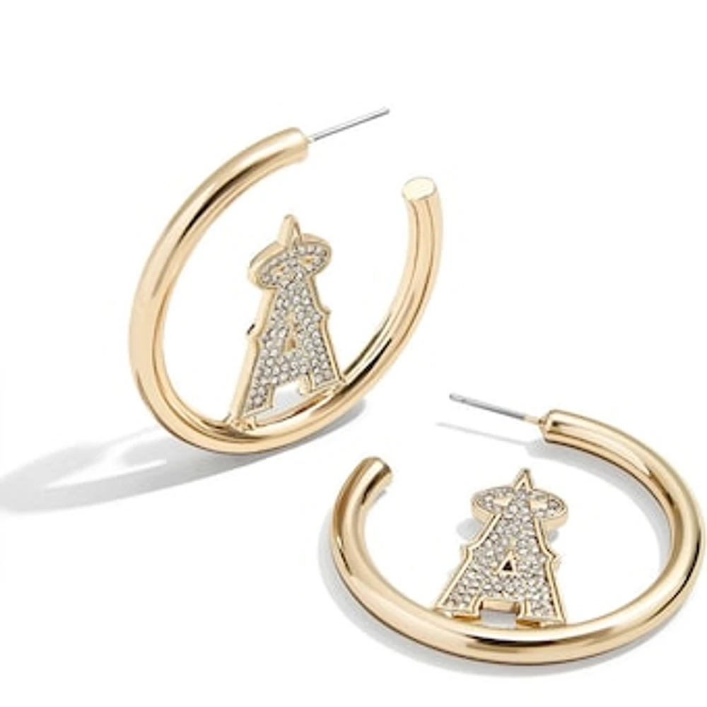 BaubleBar Los Angeles Angels Hoops Earrings